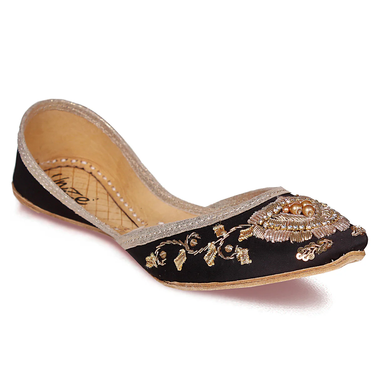 Women's "SEZEN" Embellished Flat Khussa Pumps