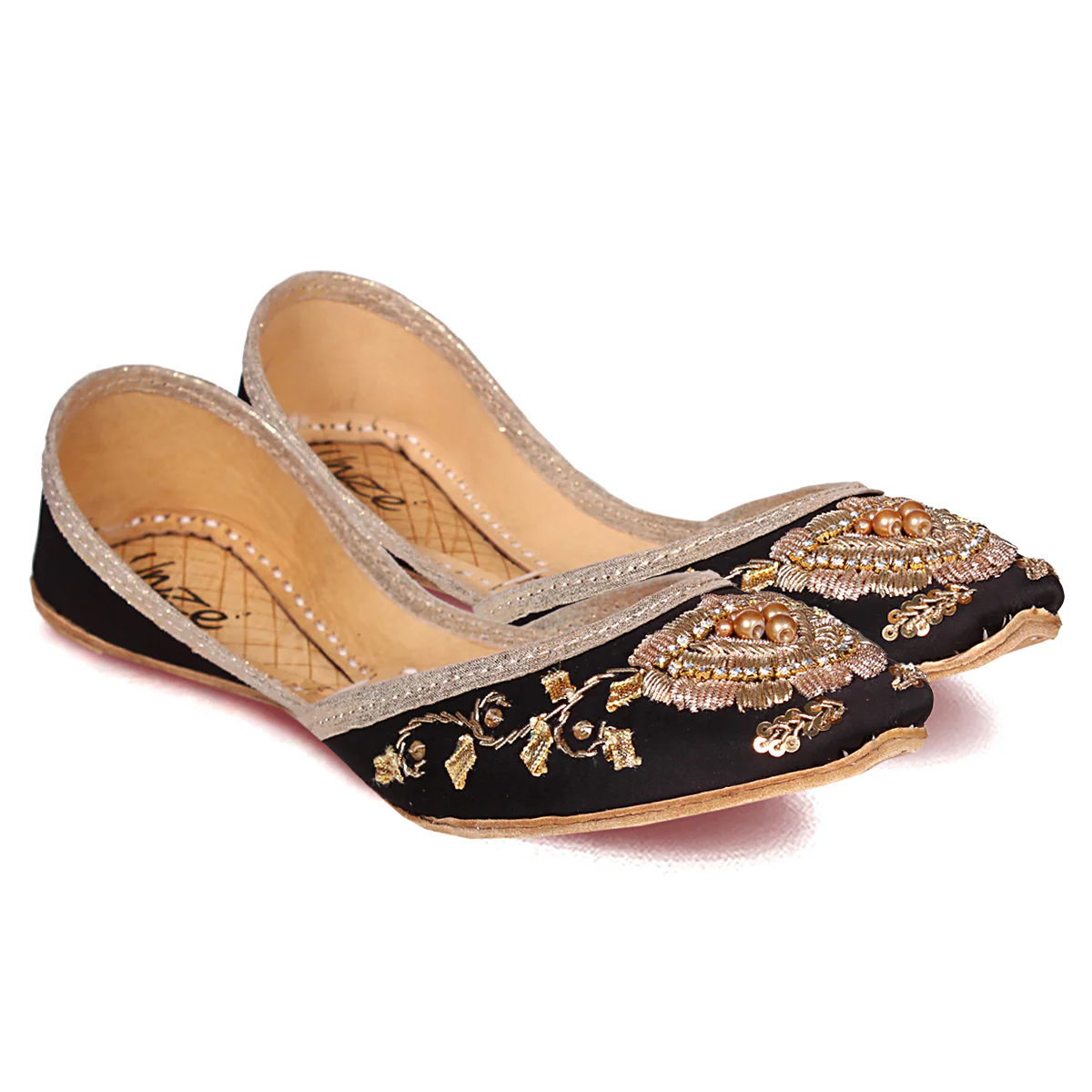 Women's "SEZEN" Embellished Flat Khussa Pumps - Image 2
