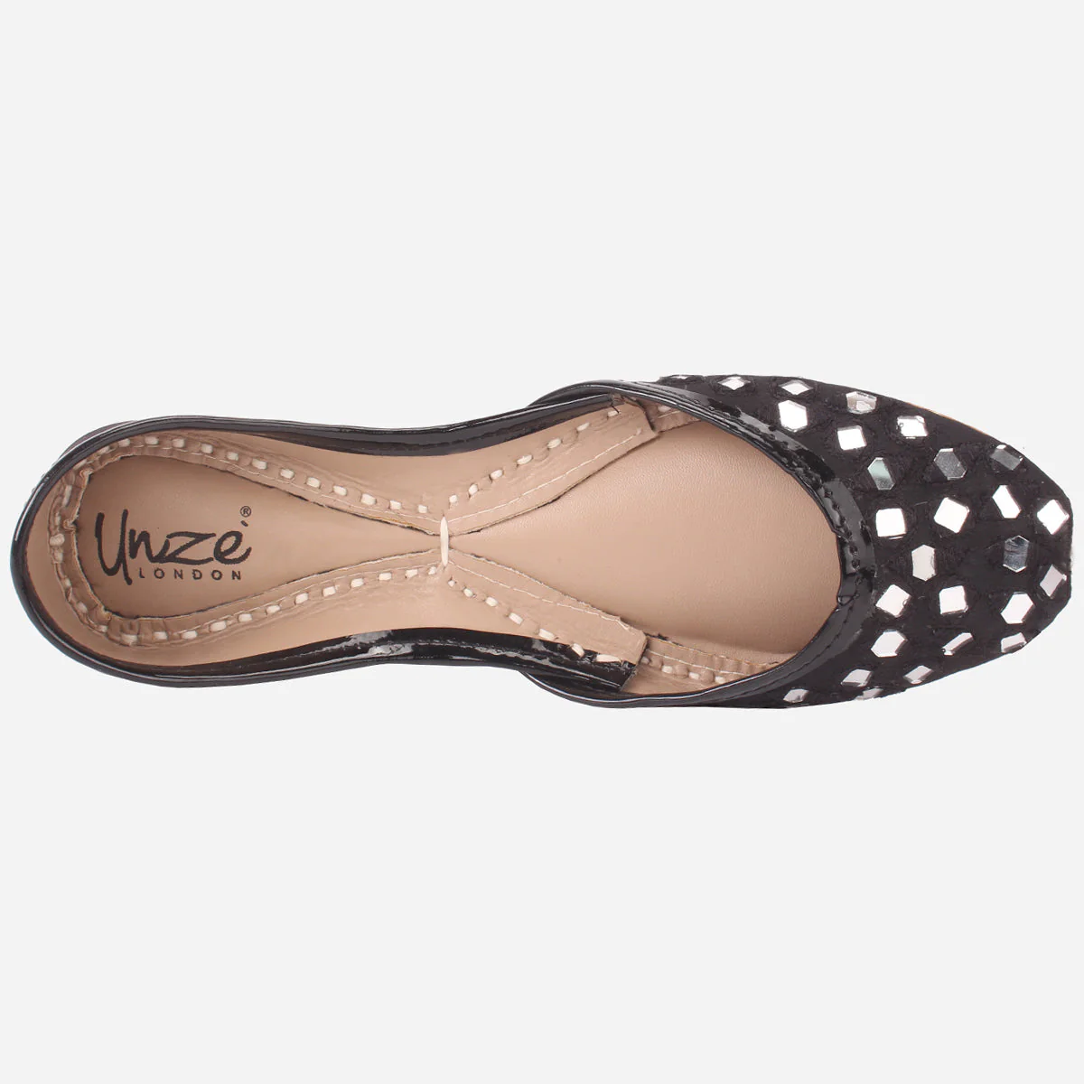 Womens "SIAFA" Embellished Leather Indian Khussa - Image 4