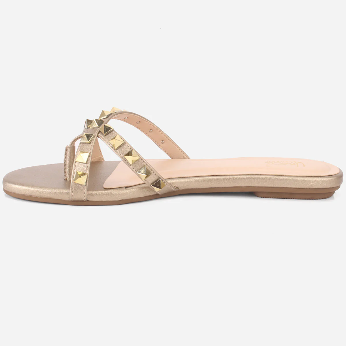Womens "SKYLER" Stud Adorned Thong Summer Slippers - Image 3