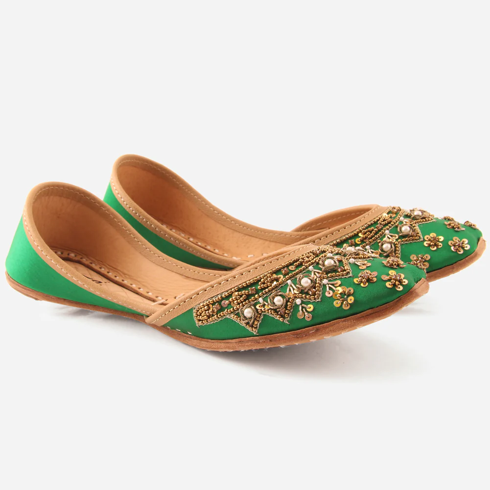 Womens "STEPHANIE"Embroidered Handcrafted Indian Khussa - Image 2