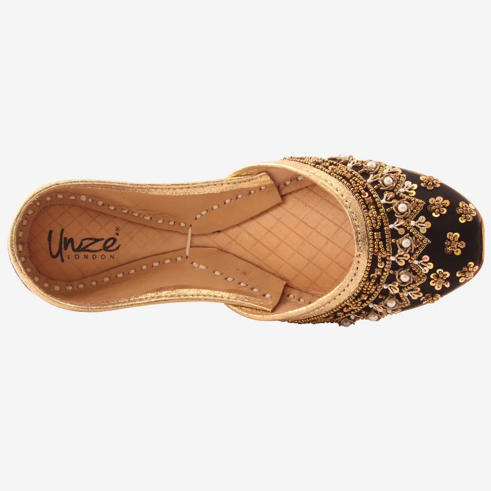 Womens "STEPHANIE"Embroidered Handcrafted Indian Khussa - Image 4