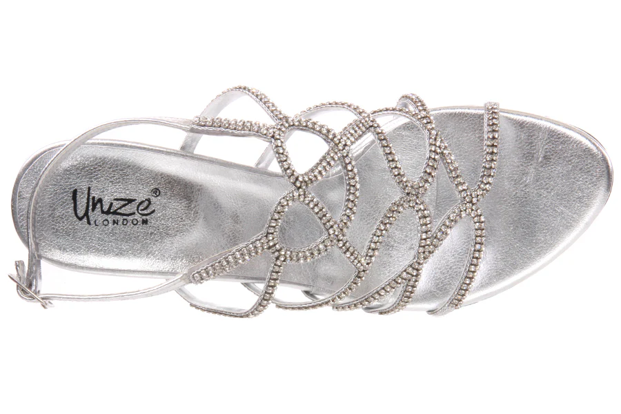 Womens Strappy Cage Style Sandal - Image 4