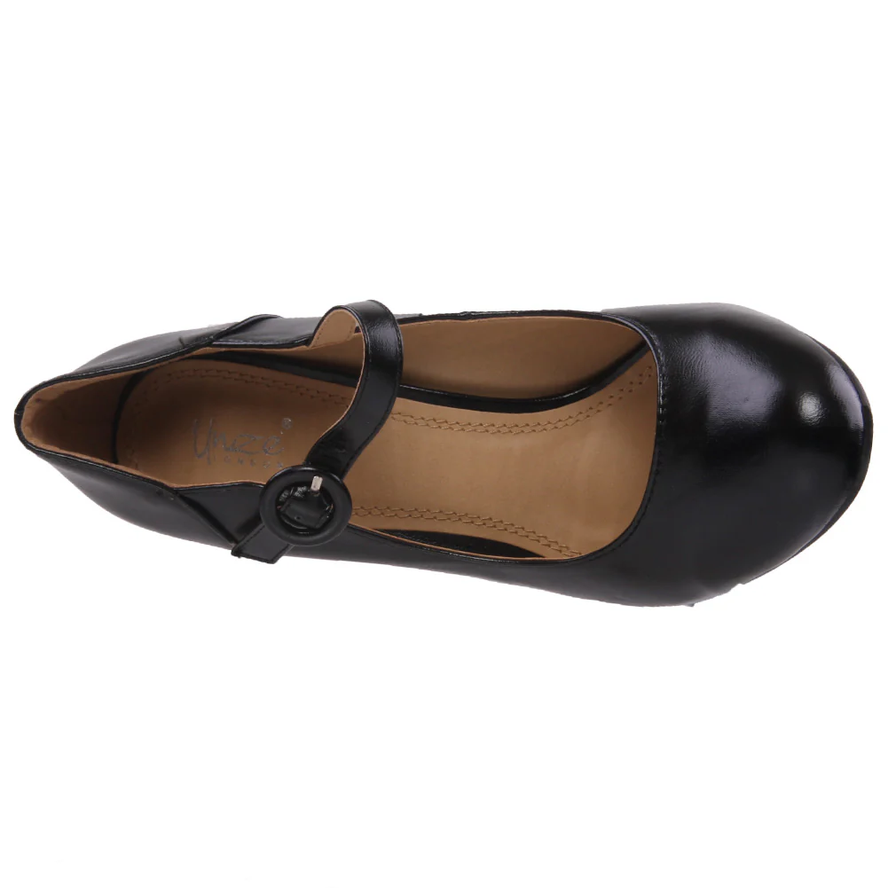 Womens Stylish 'Vita' Buckled Closure Casual Court Shoes - Image 4