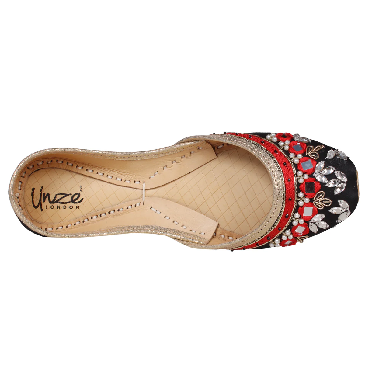 Women's "SWARA" Embellished Flat Khussa Pumps - Image 4