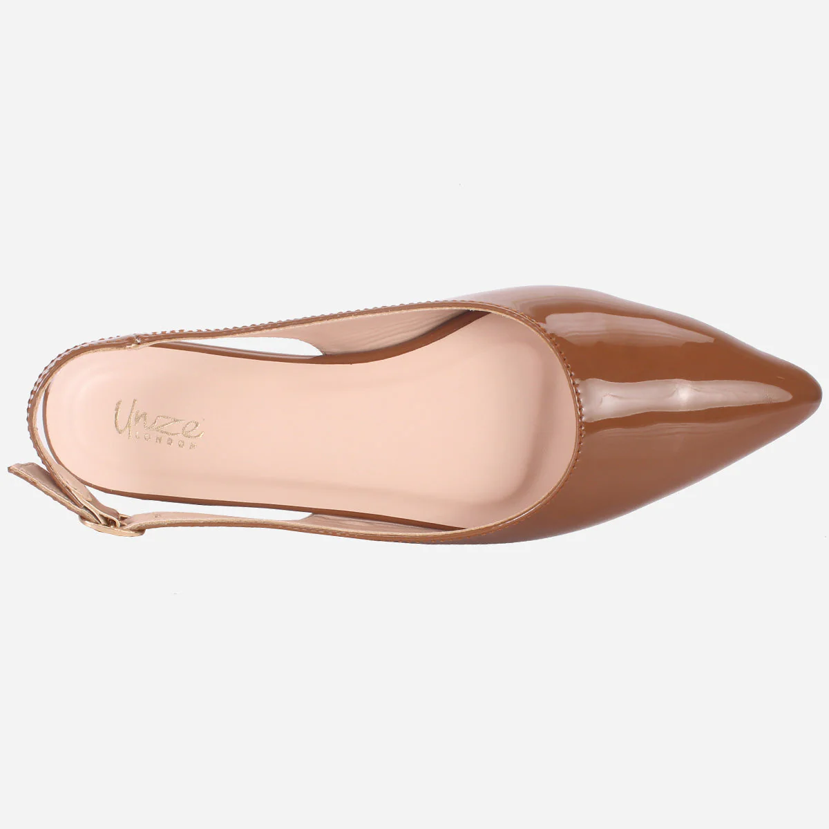 Women's "TAJEZWI" Patent Pointed Flat Shoes - Image 4