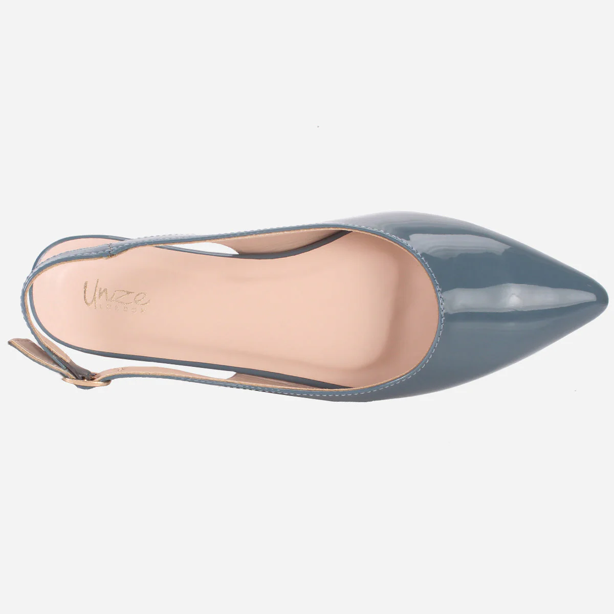 Women's "TAJEZWI" Patent Pointed Flat Shoes - Image 4