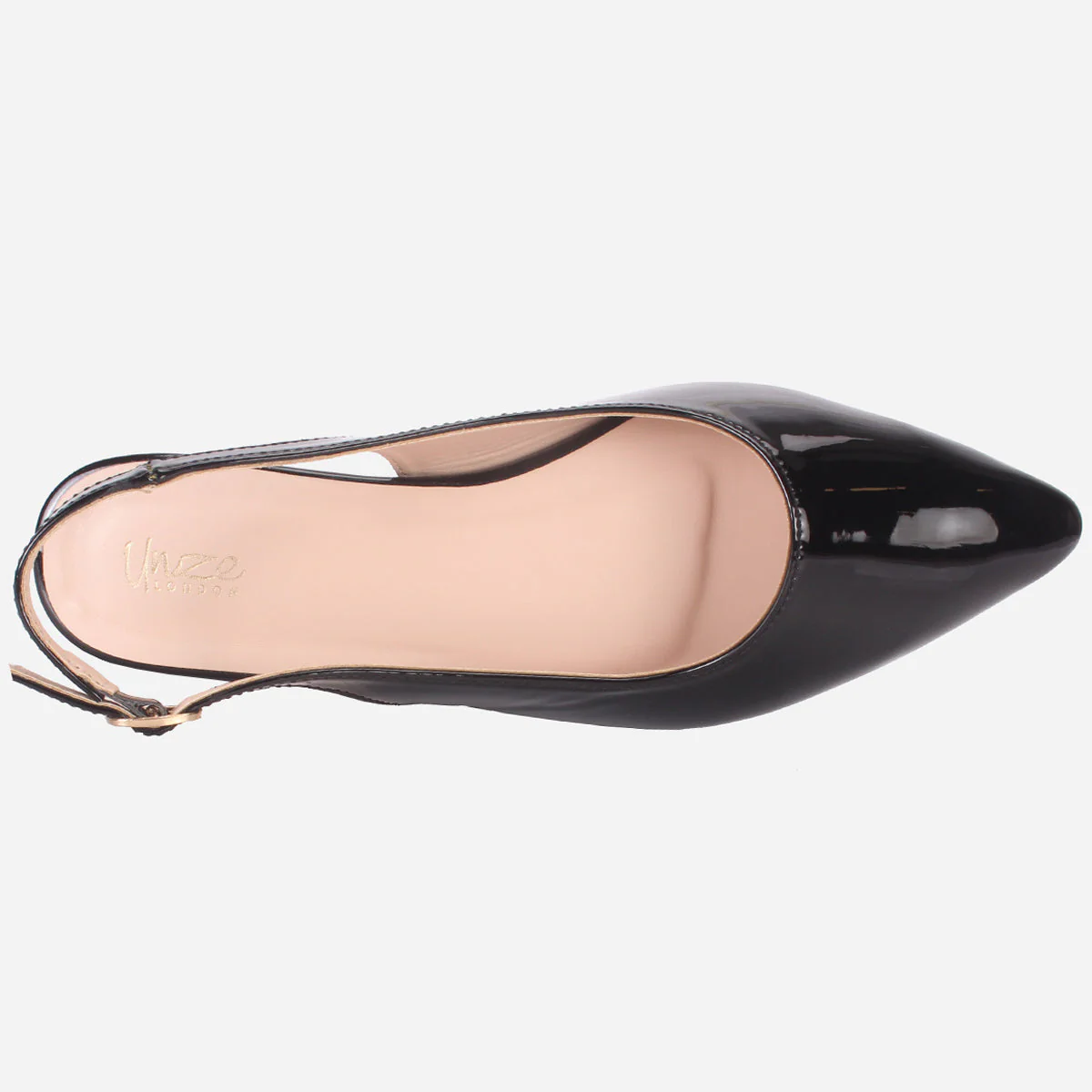 Women's "TAJEZWI" Patent Pointed Flat Shoes - Image 4