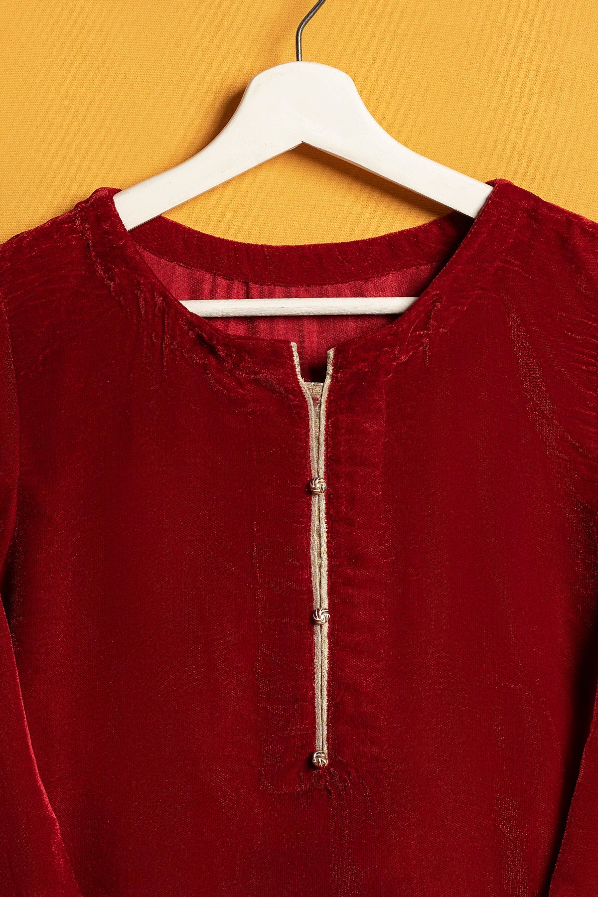 "THEODORA" Embroidered Velvet Shirt - Image 2