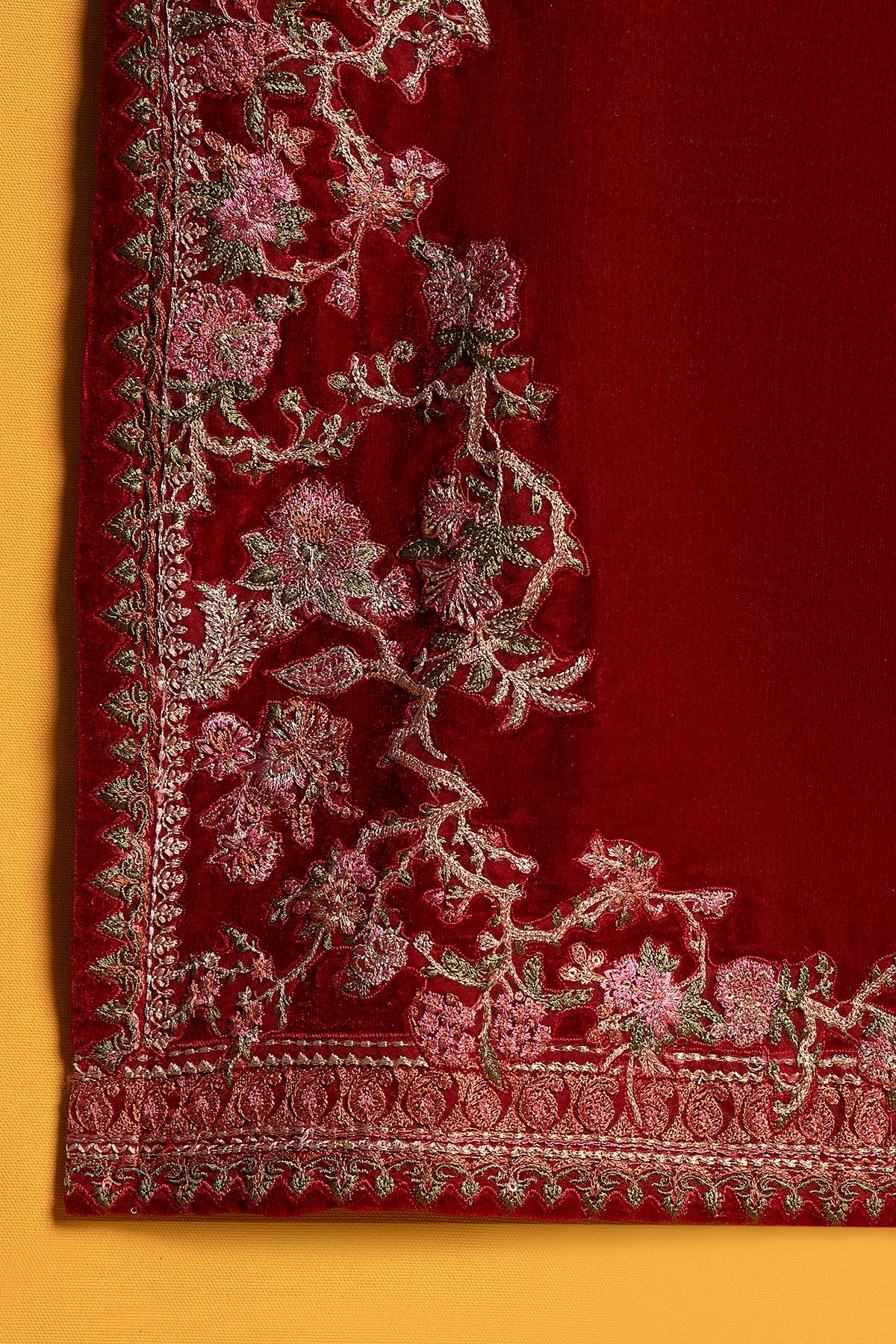 "THEODORA" Embroidered Velvet Shirt - Image 3