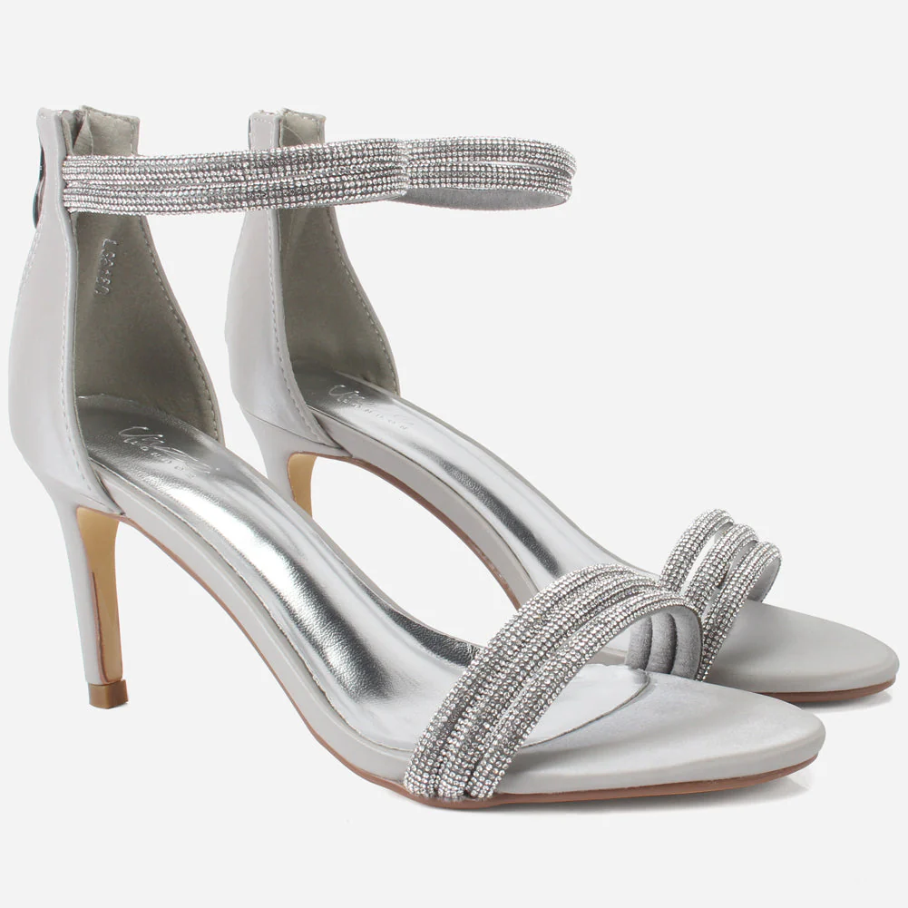 Women's "TITLY" Embellished Stiletto Evening Sandals - Image 2