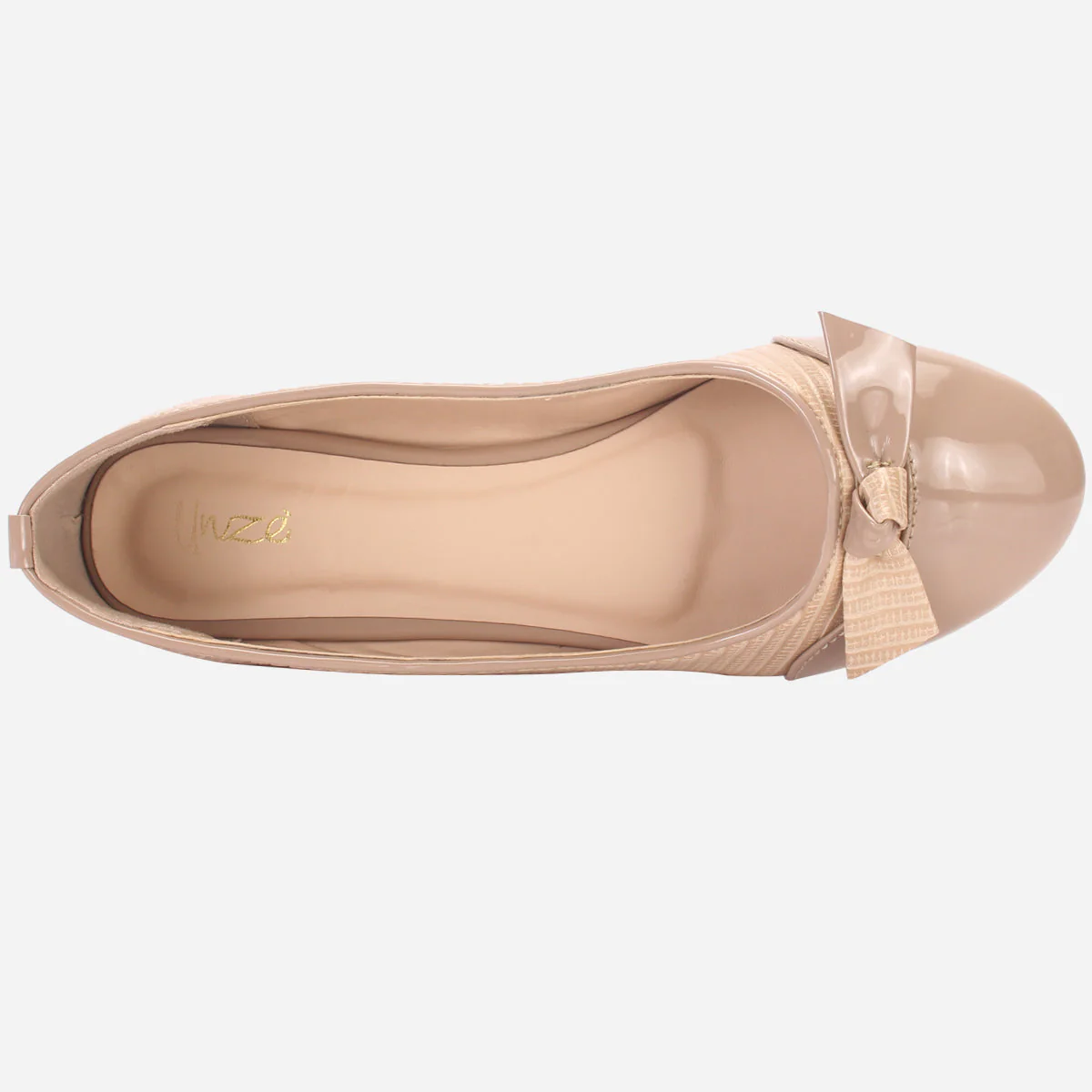 Womens "TIXIN" Flat Slide In Bow Detailing Pumps - Image 4