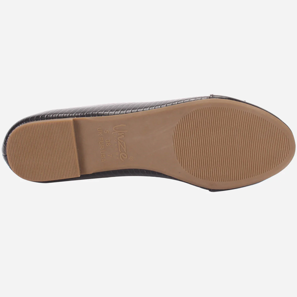 Womens "TIXIN" Flat Slide In Bow Detailing Pumps - Image 5