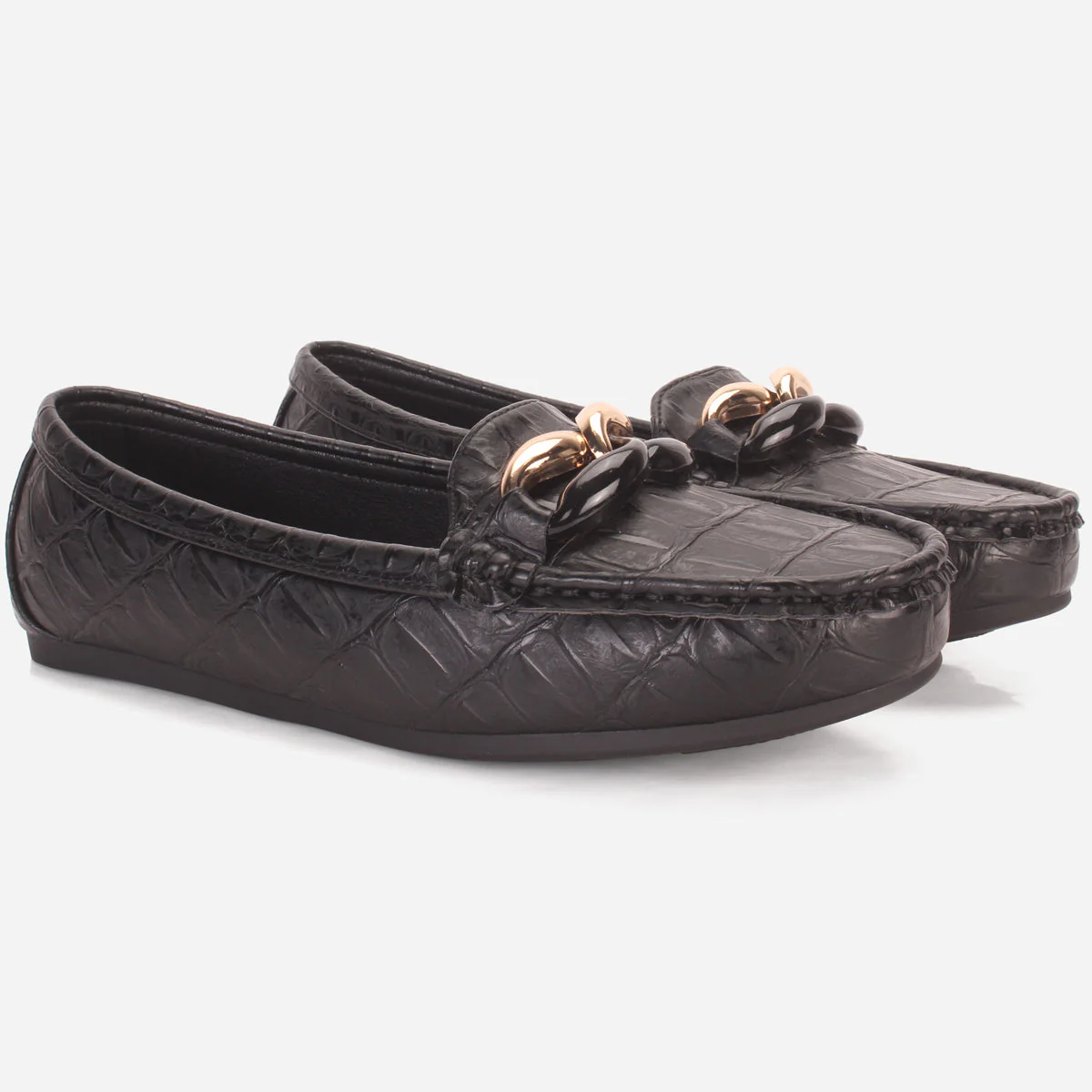 Womens "TRACEY" Flat Comfy Slide In Moccasins - Image 2