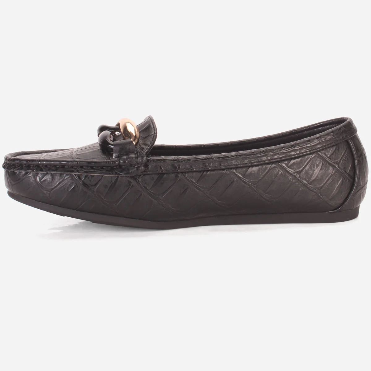 Womens "TRACEY" Flat Comfy Slide In Moccasins - Image 3