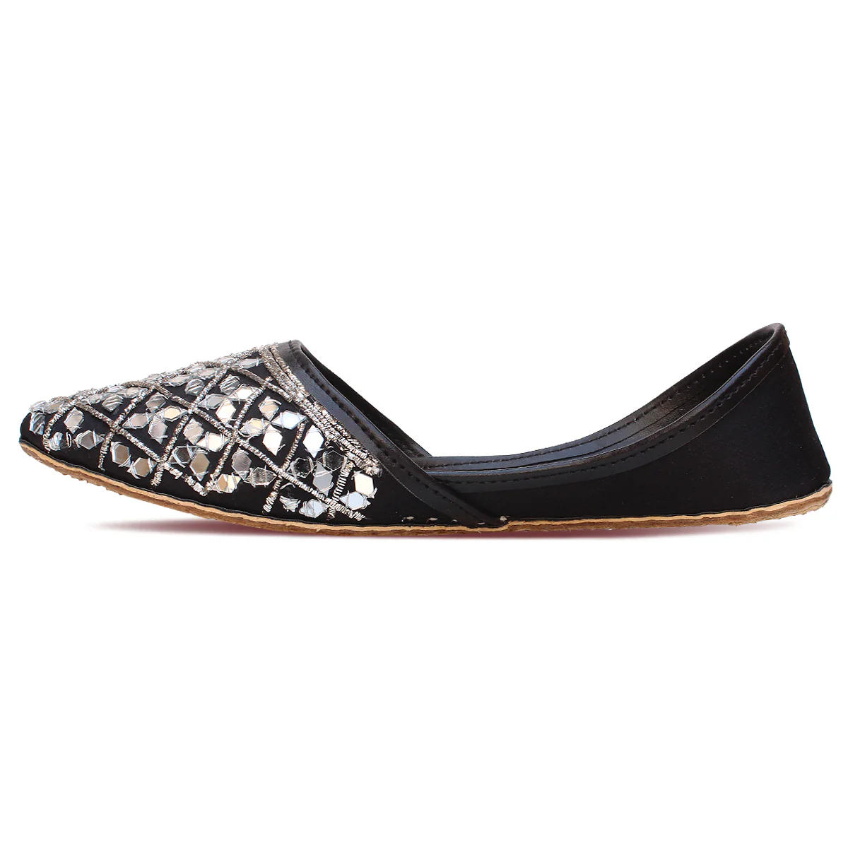 Women's "TUBA" Embellished Flat Khussa Pumps - Image 3