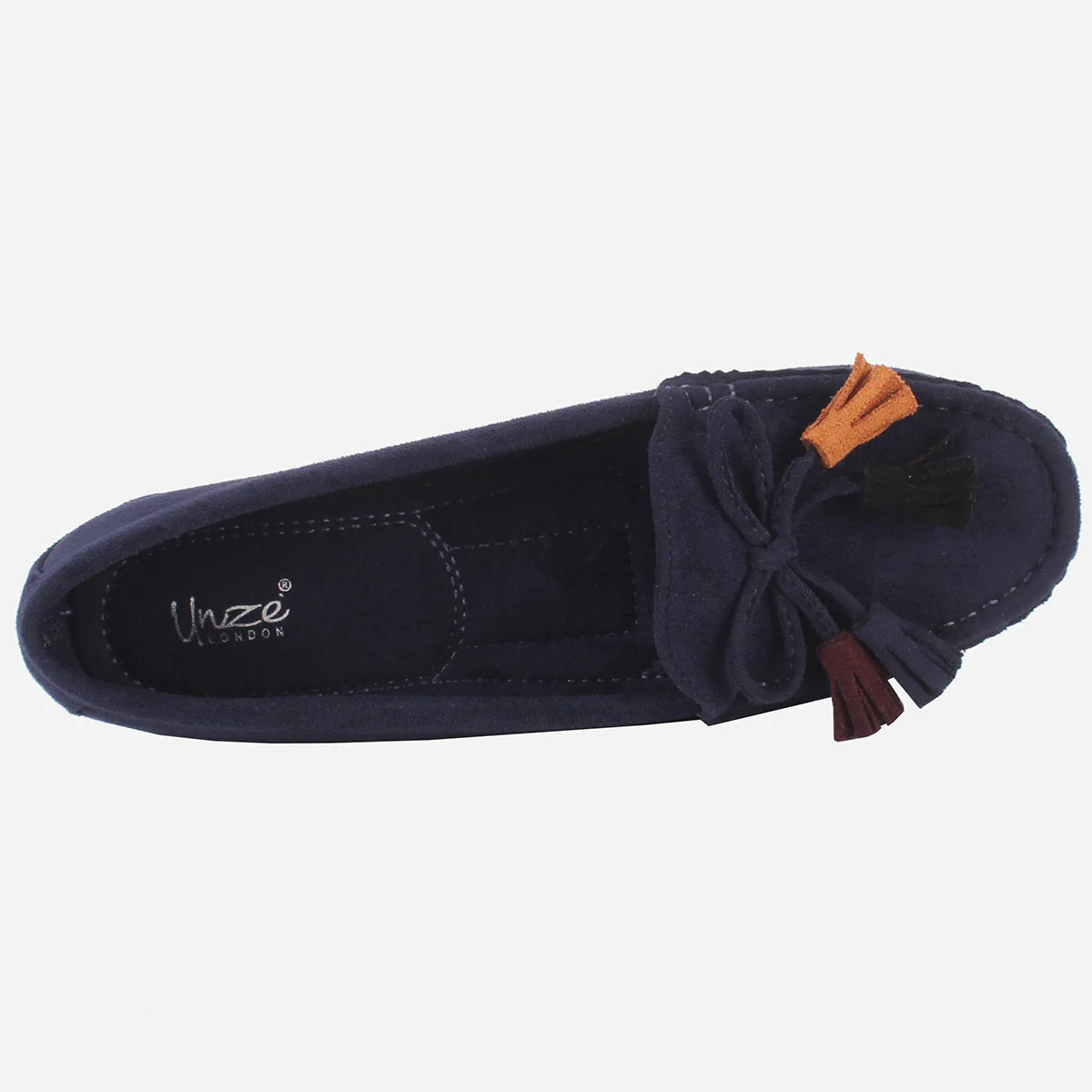 Womens "UNELI" Low Wedge Moccasins - Image 4