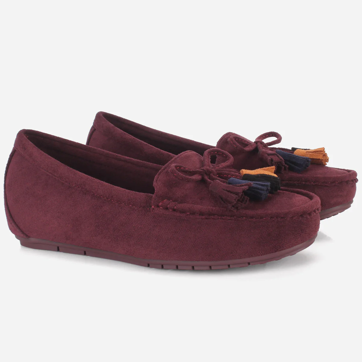 Womens "UNELI" Low Wedge Moccasins - Image 2