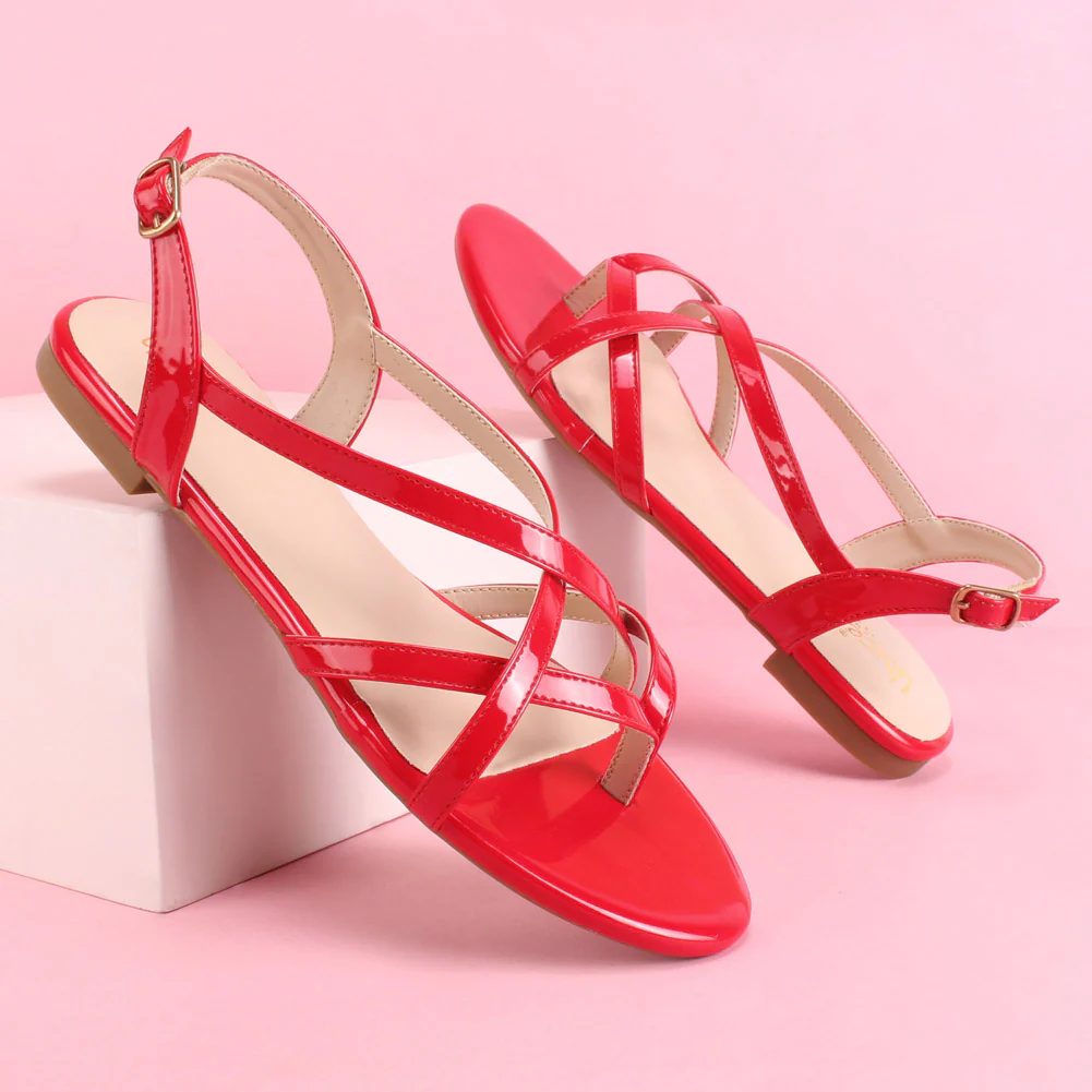 Womens "VIOLET" Flat Sandals - Image 6