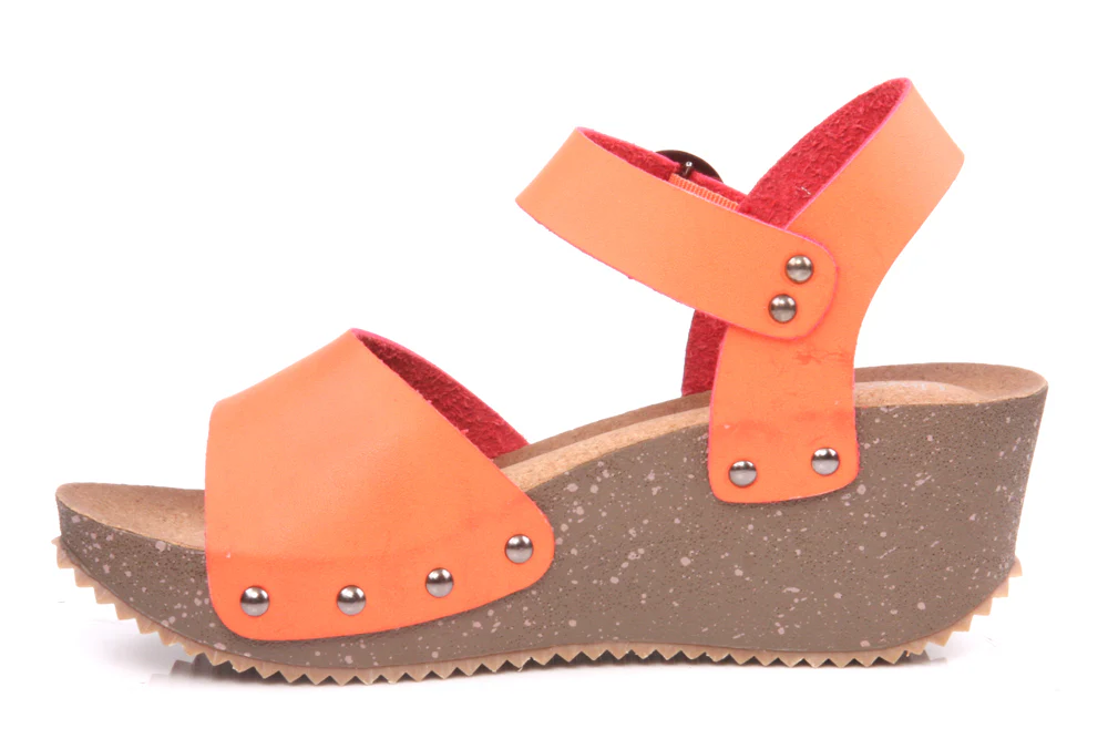 Womens Wedge ' Casual Stud Design 'Xina' Sandals - Image 3