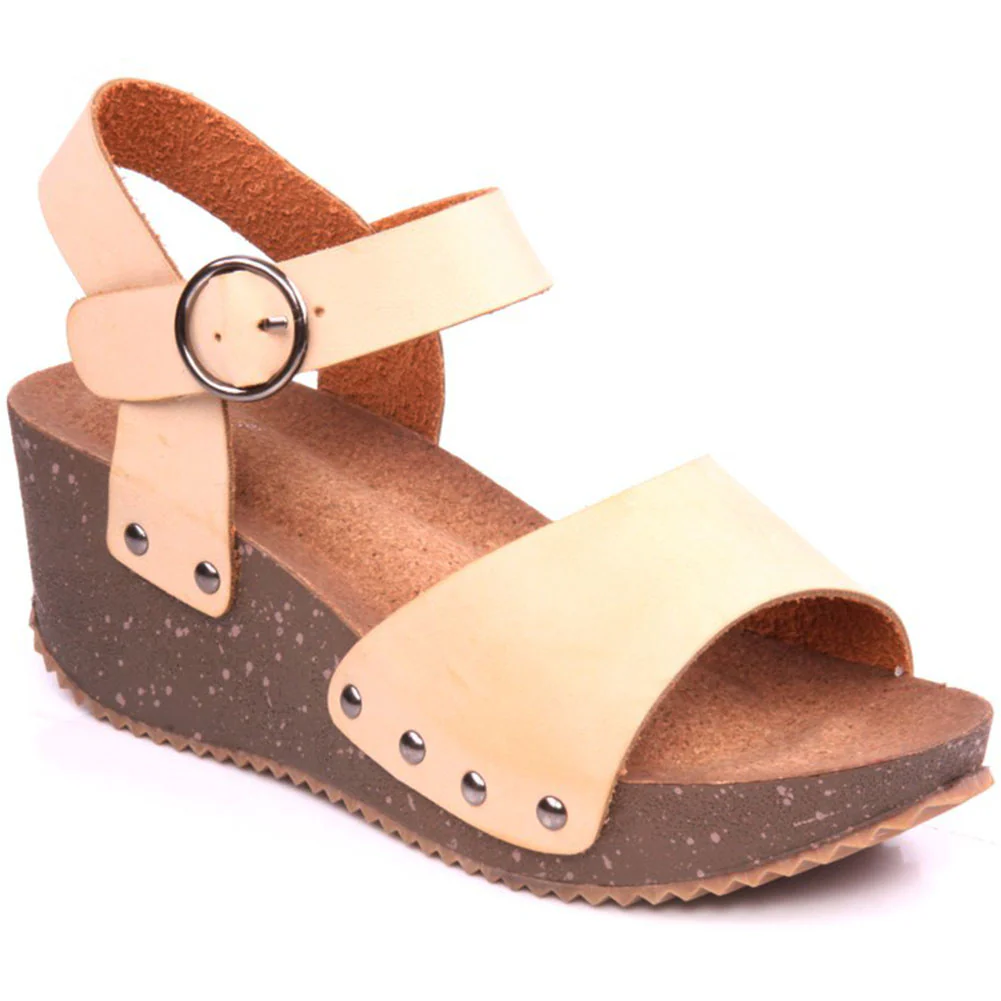 Womens Wedge ' Casual Stud Design 'Xina' Sandals