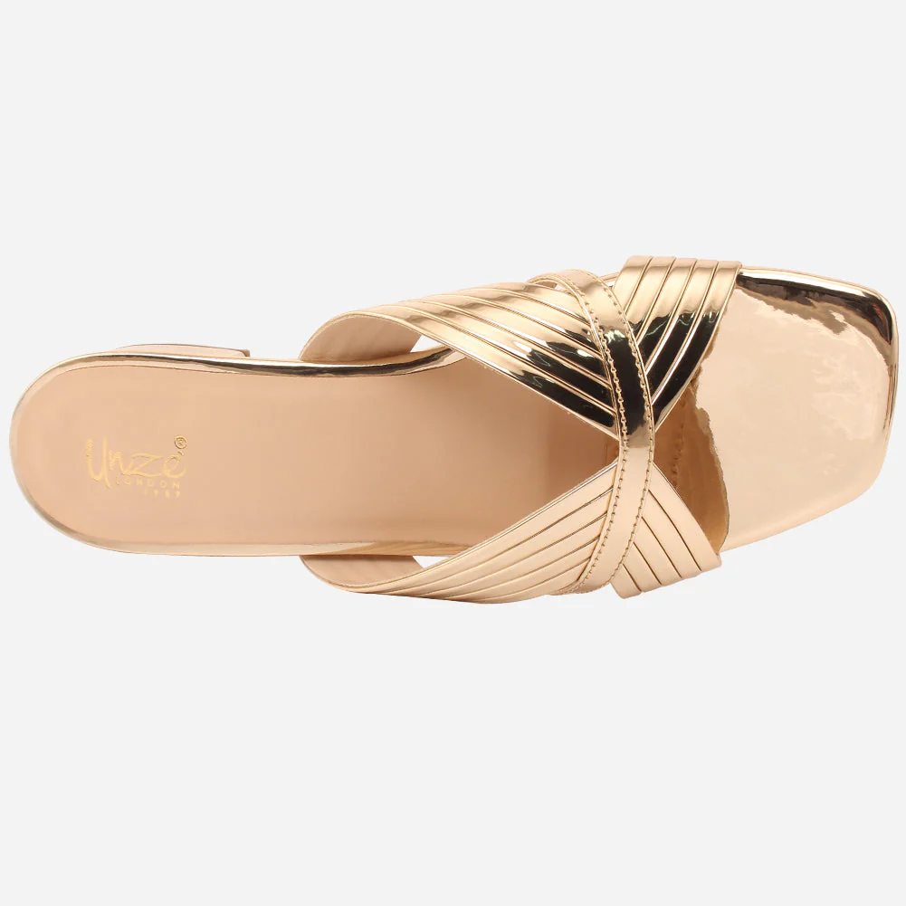 Womens "ZEEQ" Stripy Everyday Slip-ons Shoes - Image 4