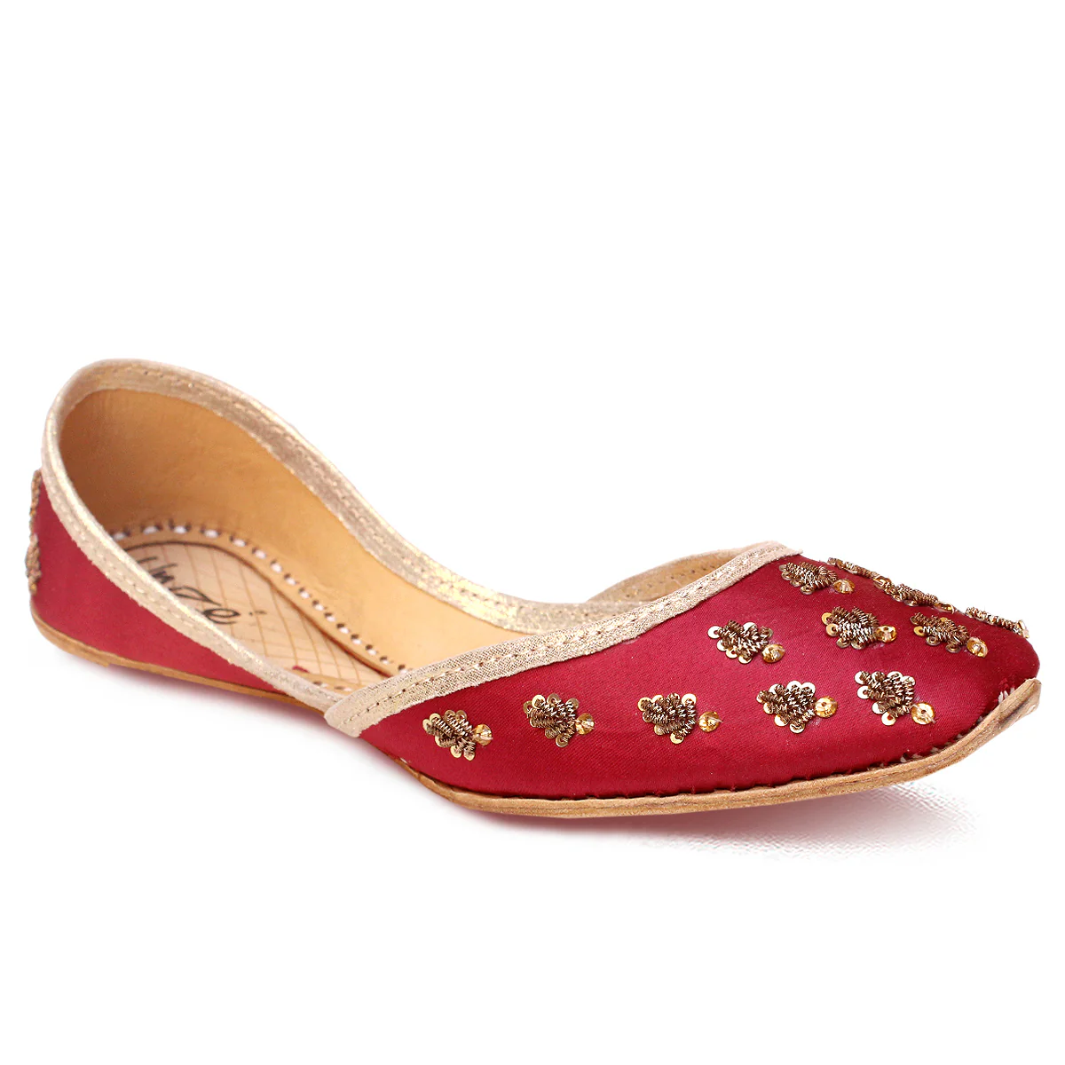 Women's "ZELM"Embellished Flat Khussa Pumps