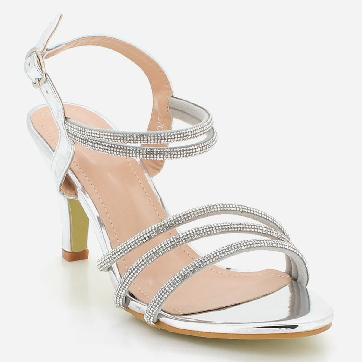 Womens "ZENKA" Diagonal Strappy Party Sandals