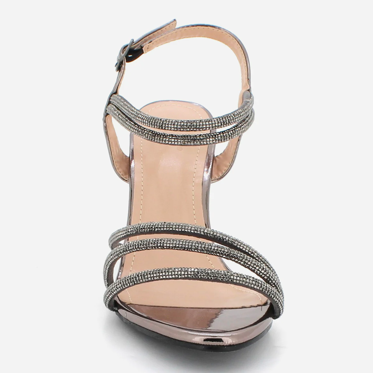 Womens "ZENKA" Diagonal Strappy Party Sandals - Image 5