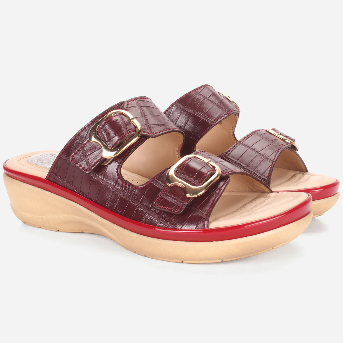 Womens "ZITOPA" Comfy Everyday Casual Wedge Slippers - Image 2