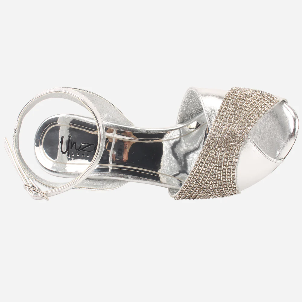 Women's"FALICIA" Crystal Adorned Evening Sandals - Image 4
