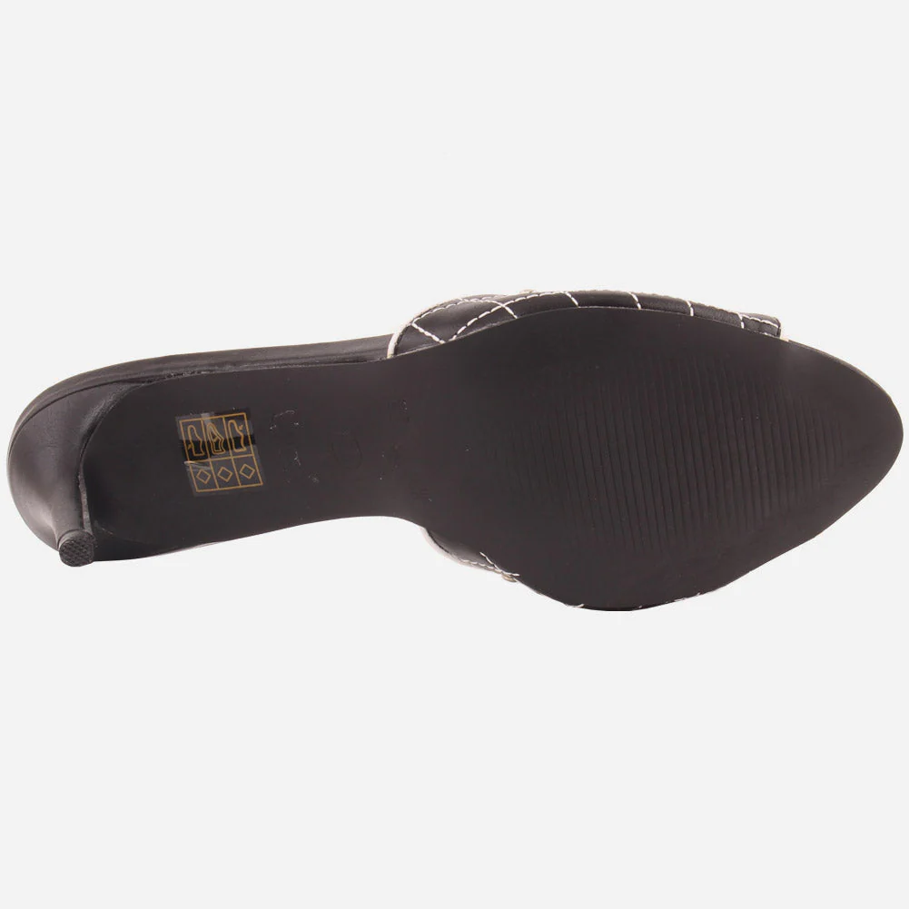 Womwn "DANNII" Pearl Slip On Sandals - Image 5